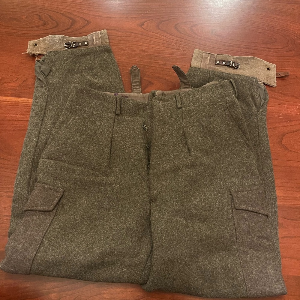 Men's Olive Green Military Grade Wool Pants